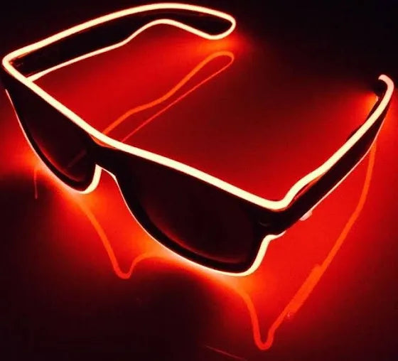 Neon Red Sunglasses Rechargeable