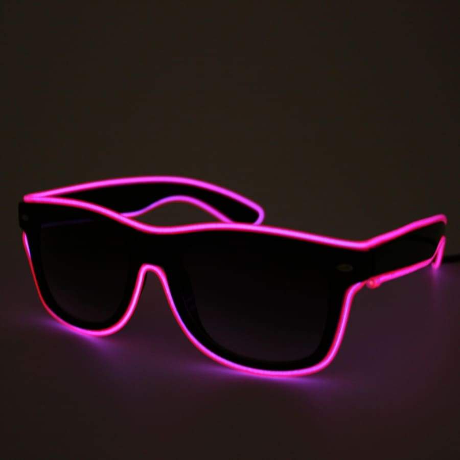 LED Wire Neon Pink Glasses